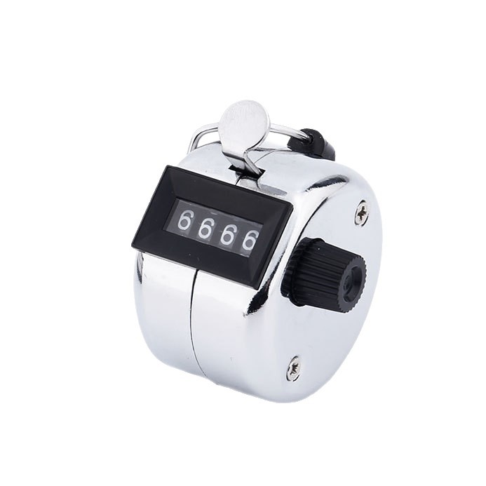 Factory Direct Sales Four-Digit Metal Counter, People Flow Hand Press Counter, Mechanical Counter