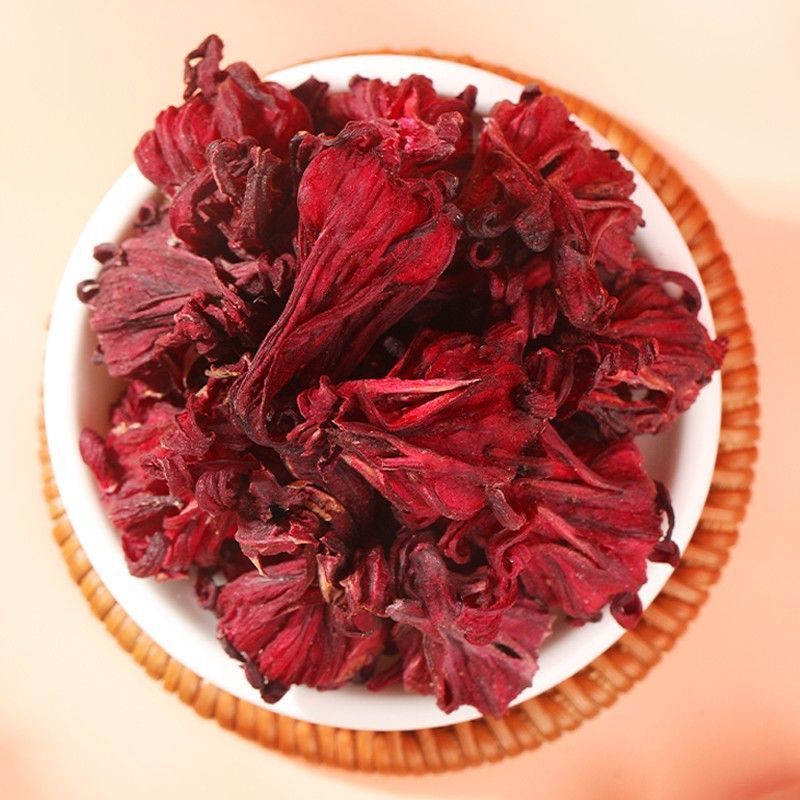 Roselle Fresh Dried Flowers, Pure Natural Sulfur-Free Fresh Rosehip Whole Dried Flowers for Tea and Water