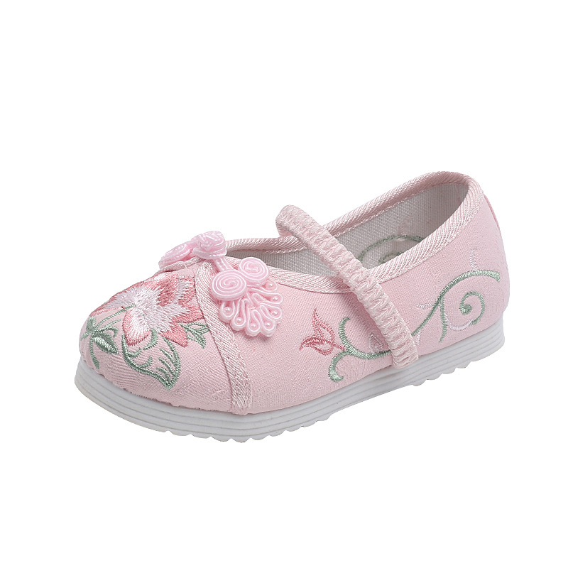 Girls' Embroidered Shoes Chinese Style Dance Shoes Children's Hanfu Shoes Ethnic Style Children's Shoes Antique Costume Shoes Baby Cloth Shoes