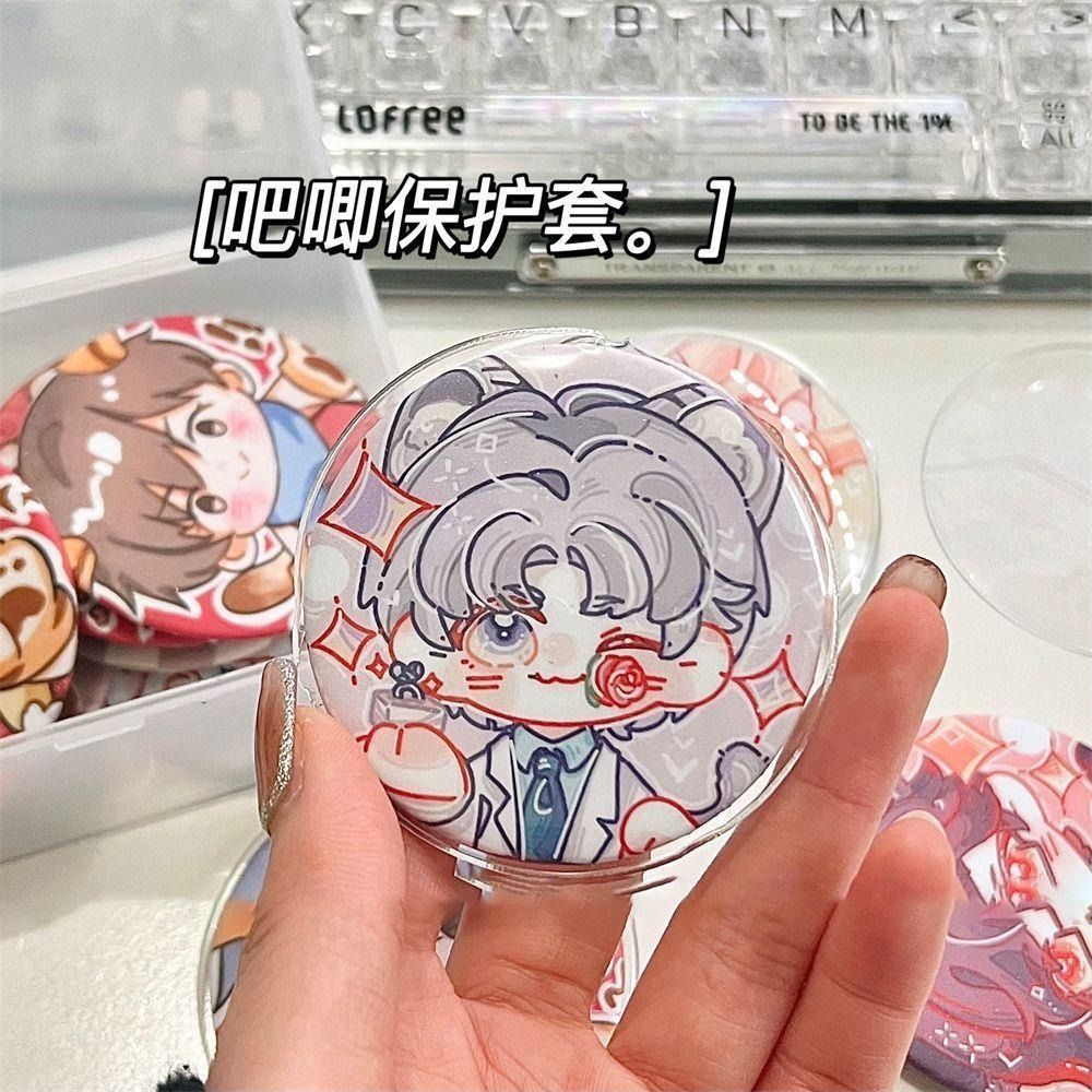 Ins Transparent Protective Cover Animation Second-Dimension Badge Round Card Circular Protection Storage Display Cover Surrounding