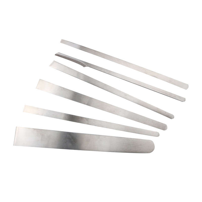 Stainless steel scraper flat pedicure knife oblique scraping knife calluses dead skin foot knife foot cutin three-piece set