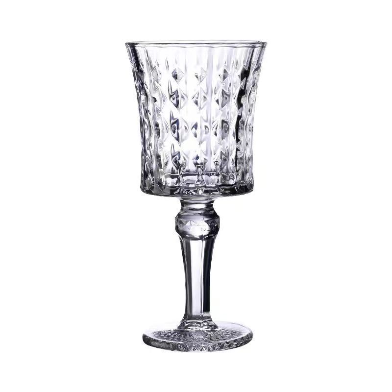 Light luxury diamond red wine glass household glass glass champagne glass goblet foreign wine set suit wholesale