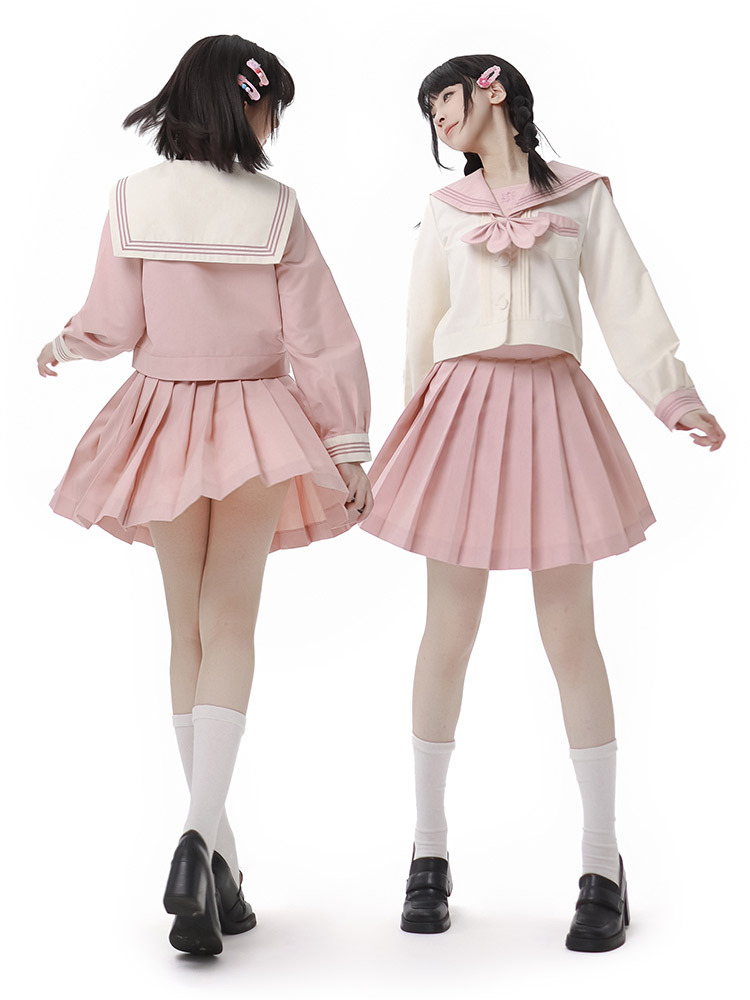 Original Jk Uniform Authentic Set, Long Skirt, Three-Piece Basic Student Outfit, Full Set of School Sailor Uniform, Autumn Japanese Style