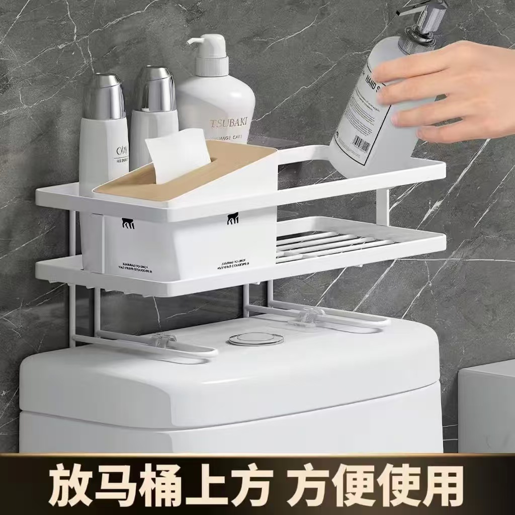 Полка для хранения туалетного бачка без сверления, кованое железо, настенная полка для хранения в ванной, над крышкой унитаза