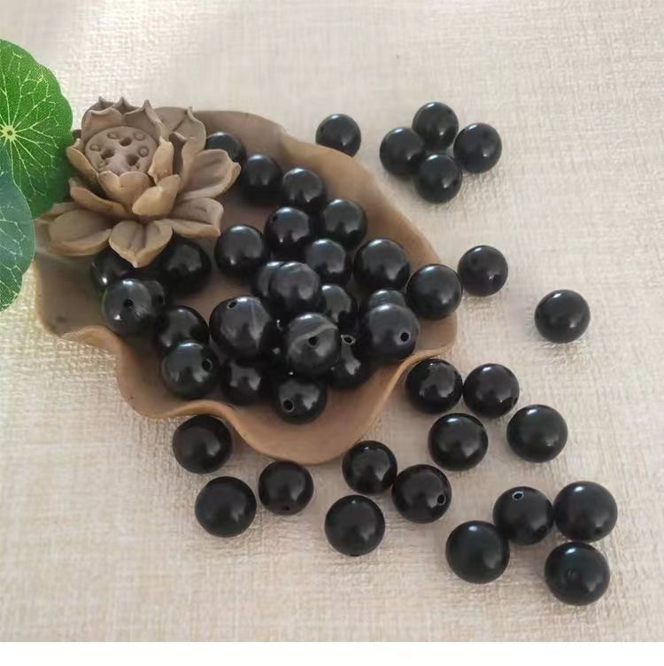 Натуральные черные каменные бусины из Сурабая, матовые браслеты 6-16мм, свободные бусины, оптовая продажа