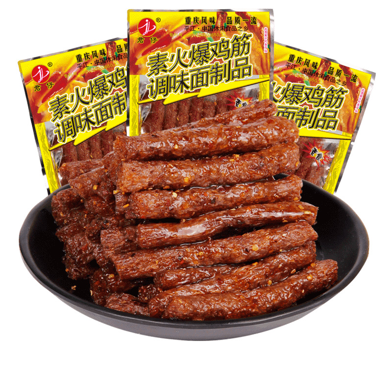 Junzai Su острые куриные сухожилия, острые палочки, вегетарианская закуска, ностальгия детства, интернет-звезда