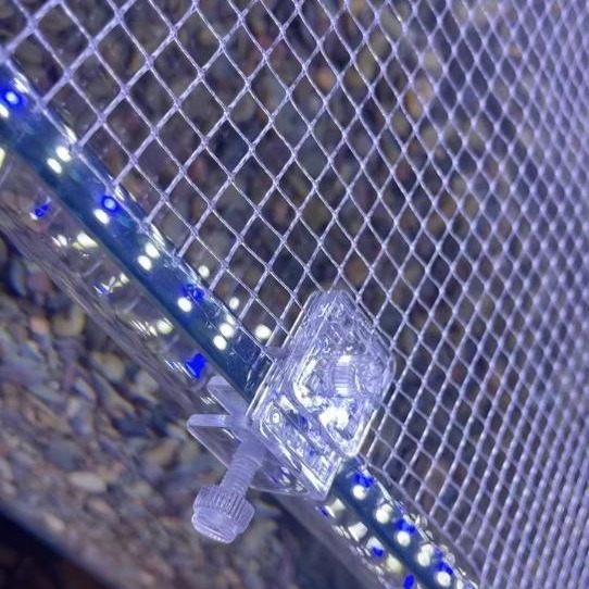 Fish Tank Invisible Anti-Jump Net Plastic Mesh Sheet Cover Pp Biaxially Stretched Mesh Transparent Anti-Jump Mesh Sheet