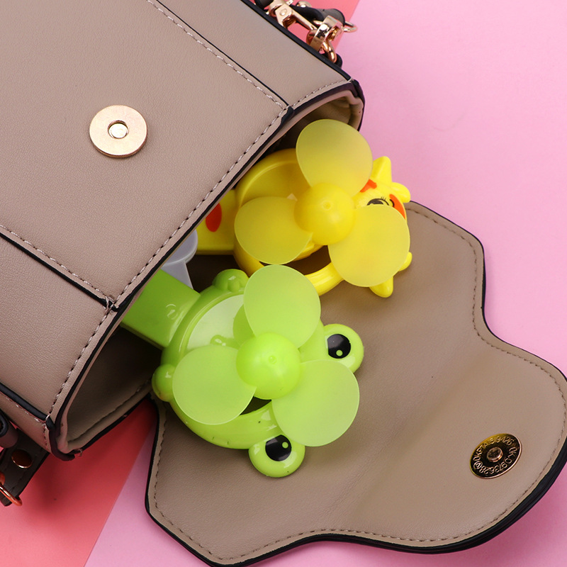 Creative Mini Hand-Pressed Fan Cartoon Hand-Held Toy Hand-Cranked Kidsren and Students Small Gifts Gifts Street Stalls Hot Sale