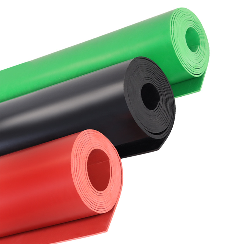 Rubber Sheet Industrial Insulation Mat Red Insulation for Power Distribution Room Anti-Slip Pressure-Resistant Rubber Sheet Black Rubber 3mm Rubber Mat