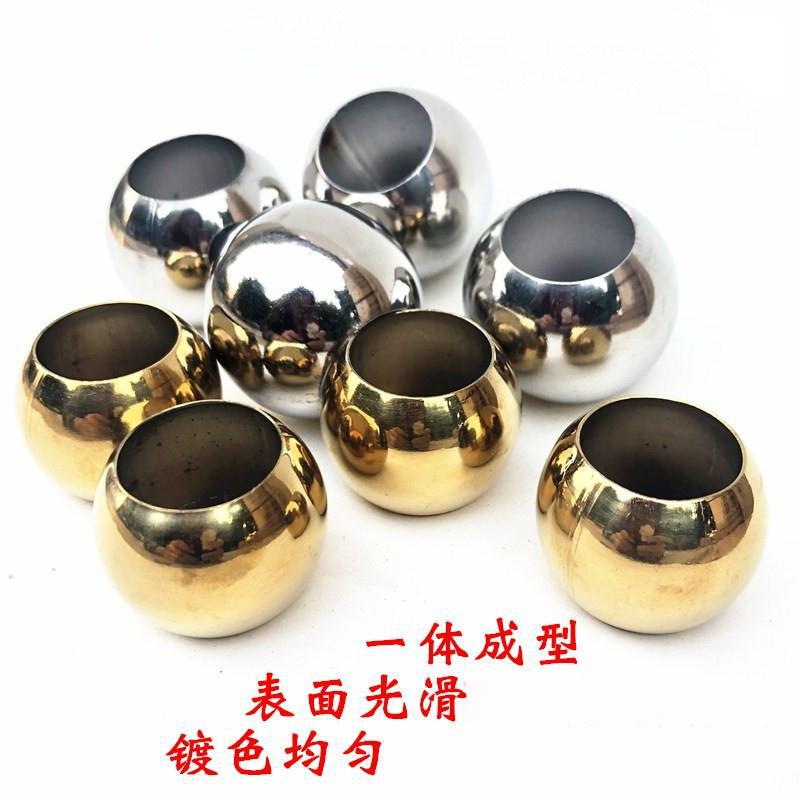 304 Stainless Steel Double-Hole Ball Steel Ball Perforated Goal Flower Accessories Decorative Hollow Ball Perforated Double-Pass Ball Water Swell Ball
