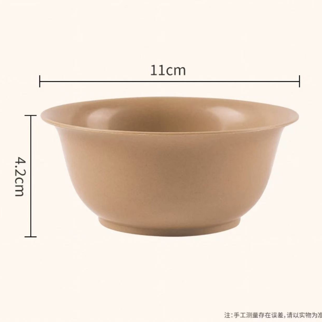 Disposable Rice Bowl and Chopsticks Set, Biodegradable Banquet Food Grade Camping Style Environmentally Friendly High Temperature Resistant Household Thickeneded Rice Husk Bowl