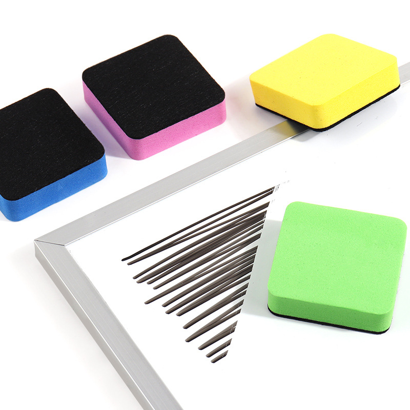 Factory wholesale whiteboard eraser EVA felt cloth 1.5cm children's teaching easy to wipe new material color blackboard eraser
