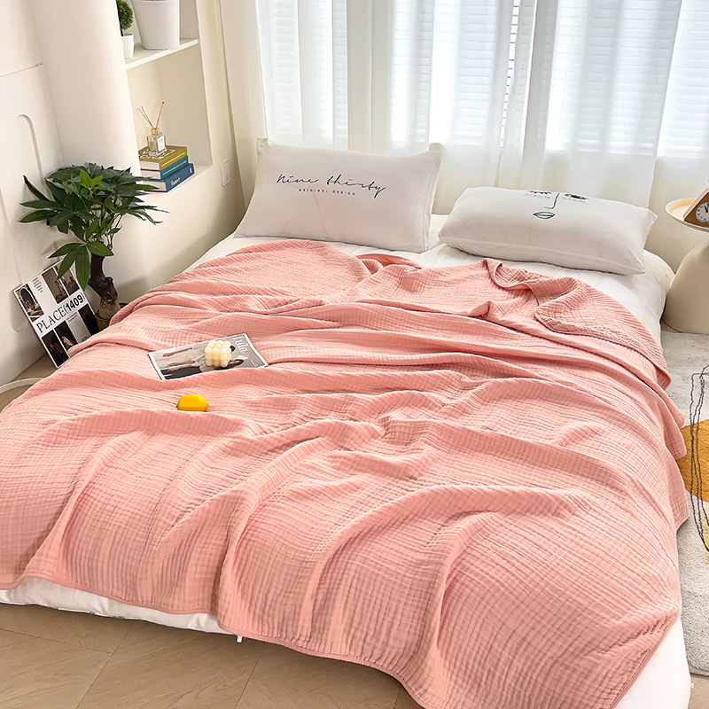 Class A Six-layer Cotton Gauze Towel Quilt Plain Cotton Towel Blanket Single Double Air Conditioning Summer Cool Blanket Thin Quilt