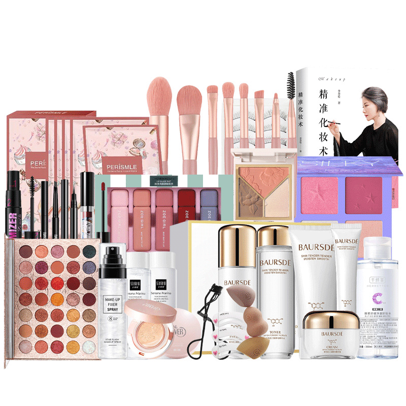 Cosmetics Set for Students Beginners Make-up suit Set for Internet Celebrity 16-year-old Girl Light Makeup Novice Beauty Box