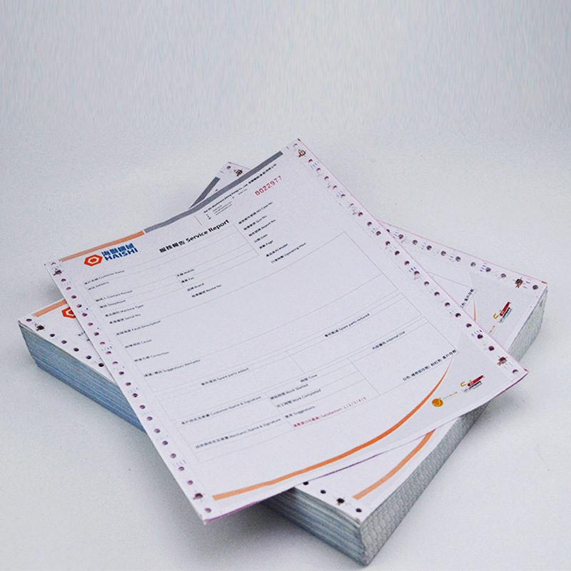 Manufacturer Customized 2-4 Copies Sales Order Multi-Copy Color Dot Matrix Computer-Printed Delivery Note with Holes on Both Sides