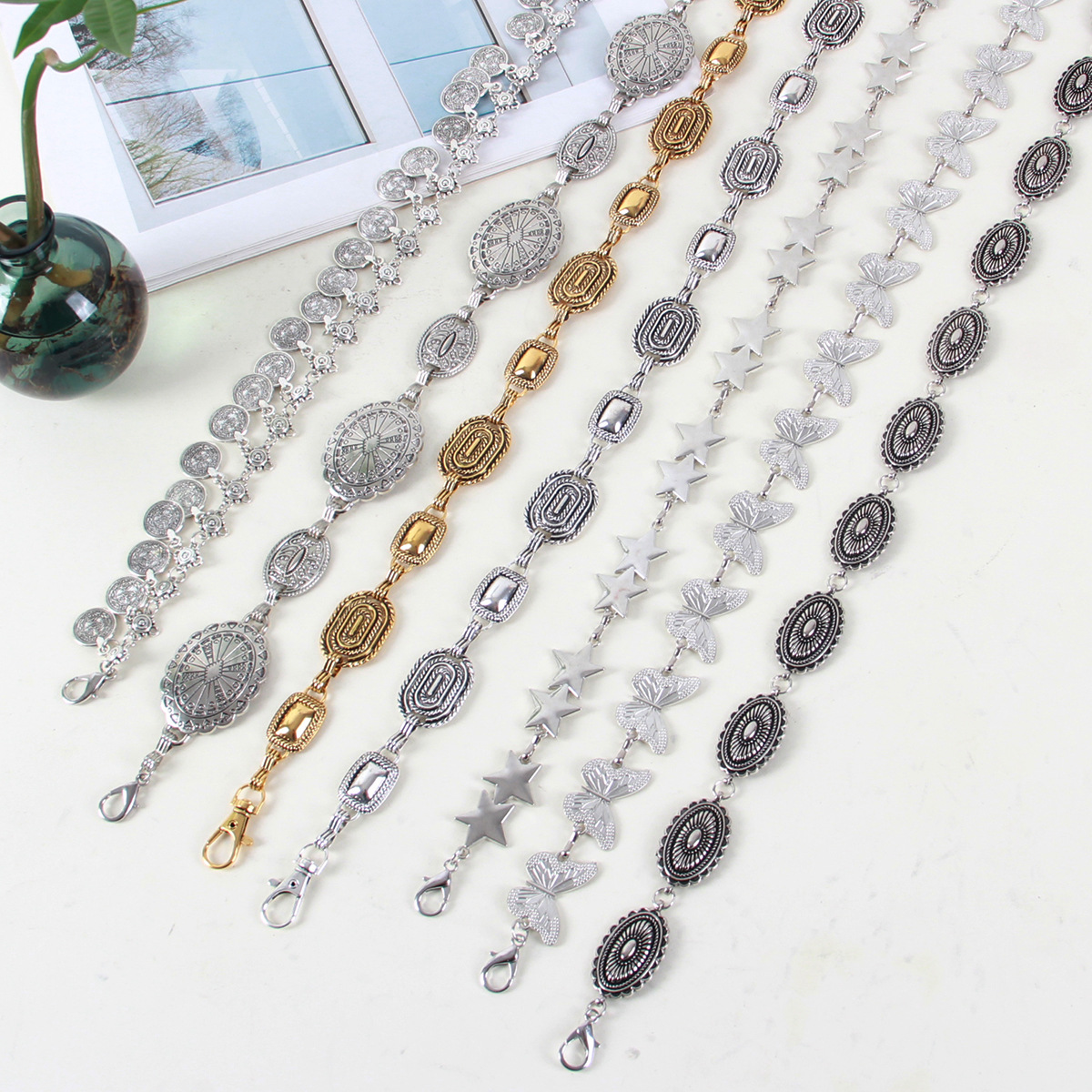 Fashion Metal Waist Chain Women Temperament Decorative Dress Suit Belt All-match Sweater Chain Waist Seal Trend