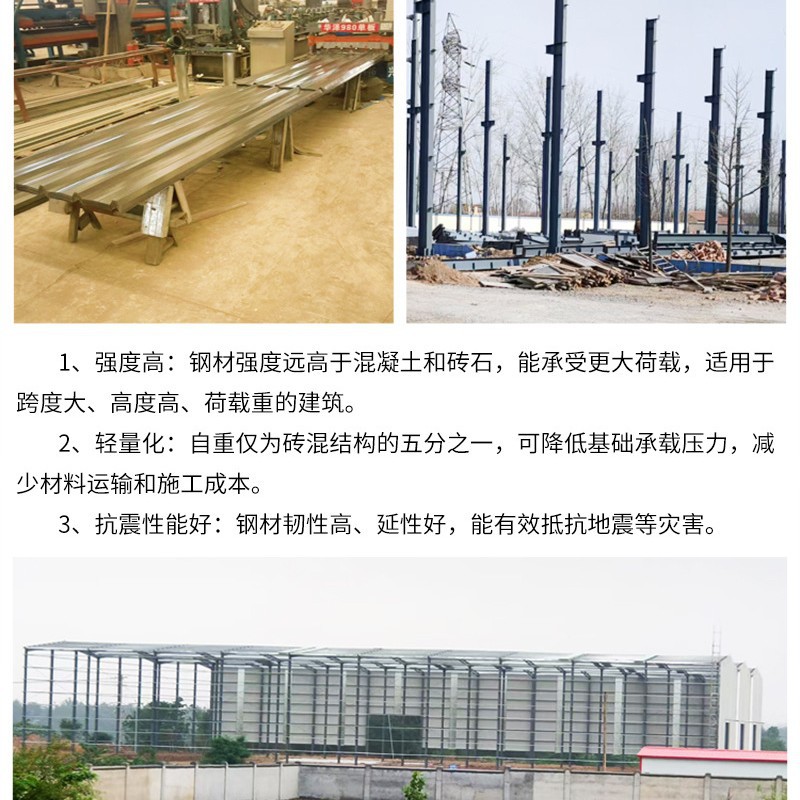 Steel Structure Workshop Processing Has Higher Load-Bearing Capacity and Longer Service Life. It Is Easy to Install and Transport. Steel Structure Workshop Manufacturer