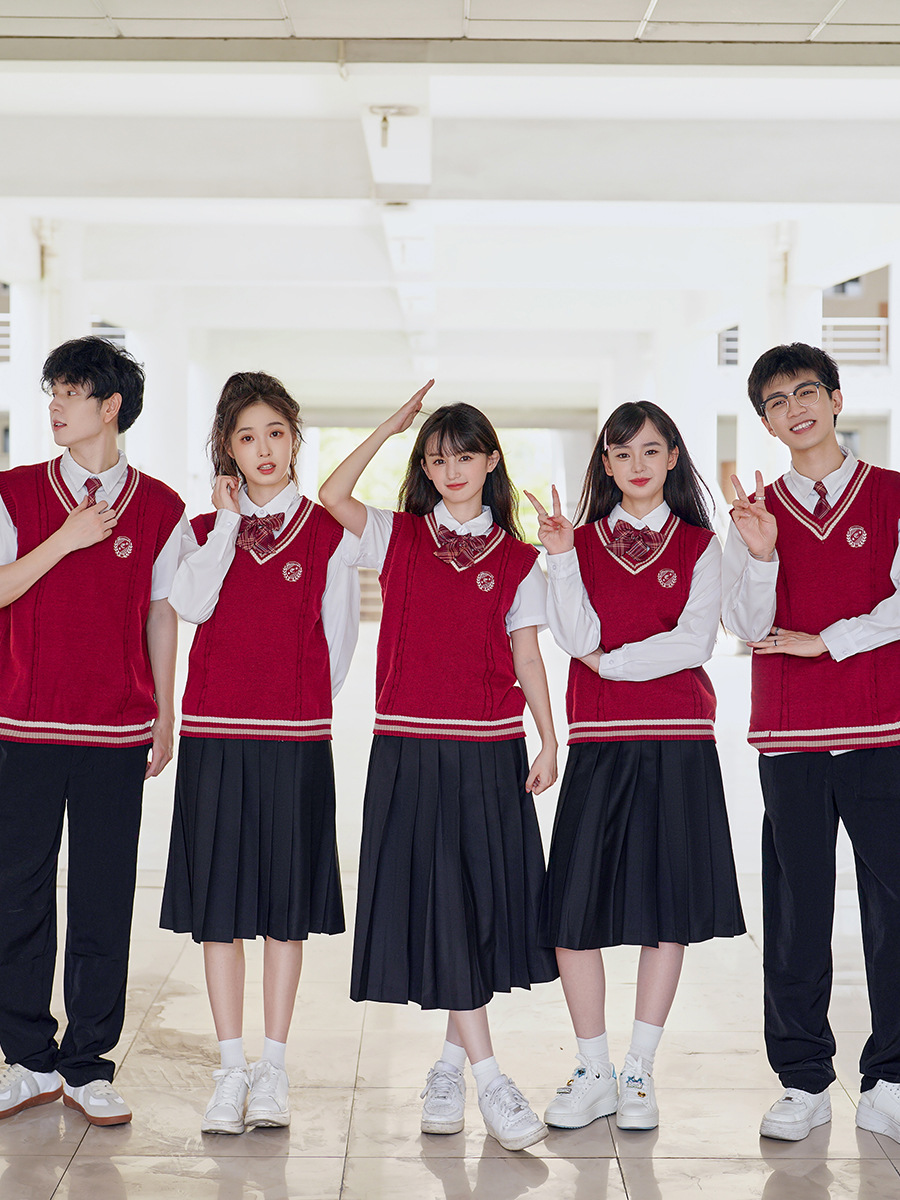 College style class uniform chorus poetry recitation performance costume junior high school students high school sports graduation school uniform suit