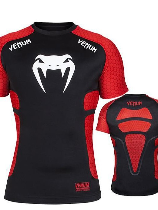 Ufc Conor Mcgregor Men's Short-Sleeved Mma Mixed Martial Arts Training Fighting Sanda Suit Tight Venom