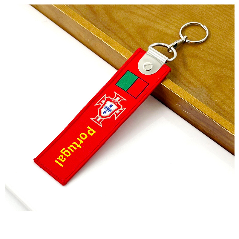 Portugal Argentina Messi Cristiano Ronaldo European Cup Keychain Brazil France Netherlands Italy Spoon Pendant