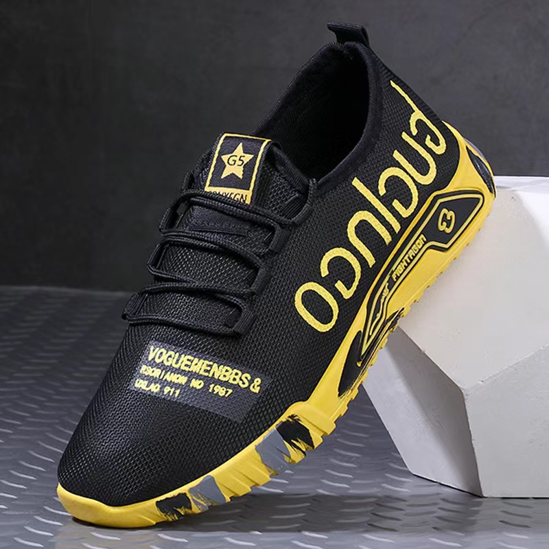 √ Aerospace Spring, Summer and Autum Fly-Knit Men's Shoes Korean Style Trendyy Casual Breathable Men's Light and Comfortable Sports Shoes