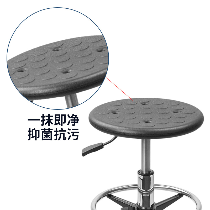 Laboratory Anti-Static Chair Lift Work Round Stool Electronic Factory Production Workshop Assembly Line Sliding Wheelchair Wholesale