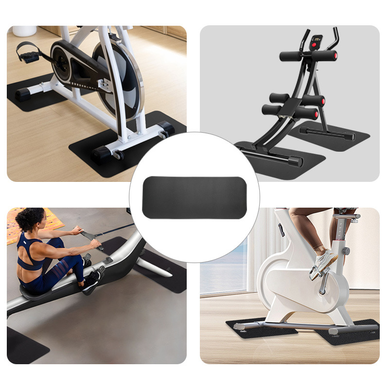 Customized Pvc Nappa Leather Elliptical Machine Mat, Shock-Absorbing, Non-Slip, Noise-Reducing Sports Mat, Floor Protection Treadmill Mat