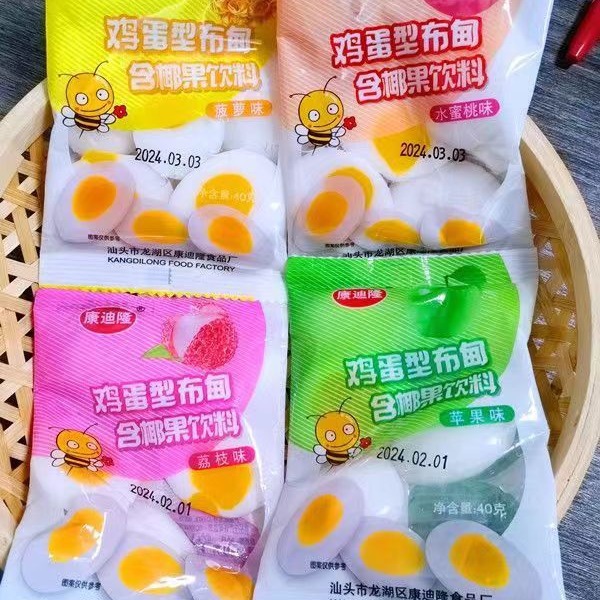 Candillon Яйцо Тип Будян Желе Кокосовый Напиток Много Вкусов Тянуть Жир Летняя Закуска 40г * 60 пакетов
