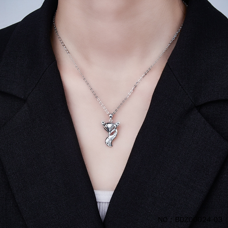 Dxir Di Ai Produces Real Gold Guaranteed Platinum Fox Pt950 Pendant Shenzhen Water Shell Jewelry Platinum