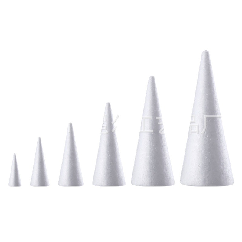 Пенопластовый конус EPS фабрика прямые поставки пенопластовый конус белая заготовка рождественский DIY декоративная живопись размер