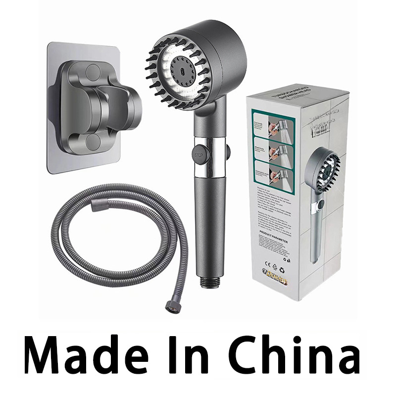 Pressurized shower nozzle shower head suit wholesale wearing spray shower home Bath handheld shower head bracket
