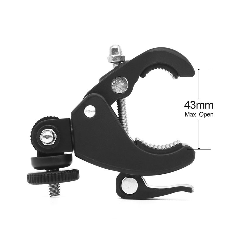 Mobile phone live support position clip large diameter electric car bicycle navigation bracket universal rotating accessories crab clamp