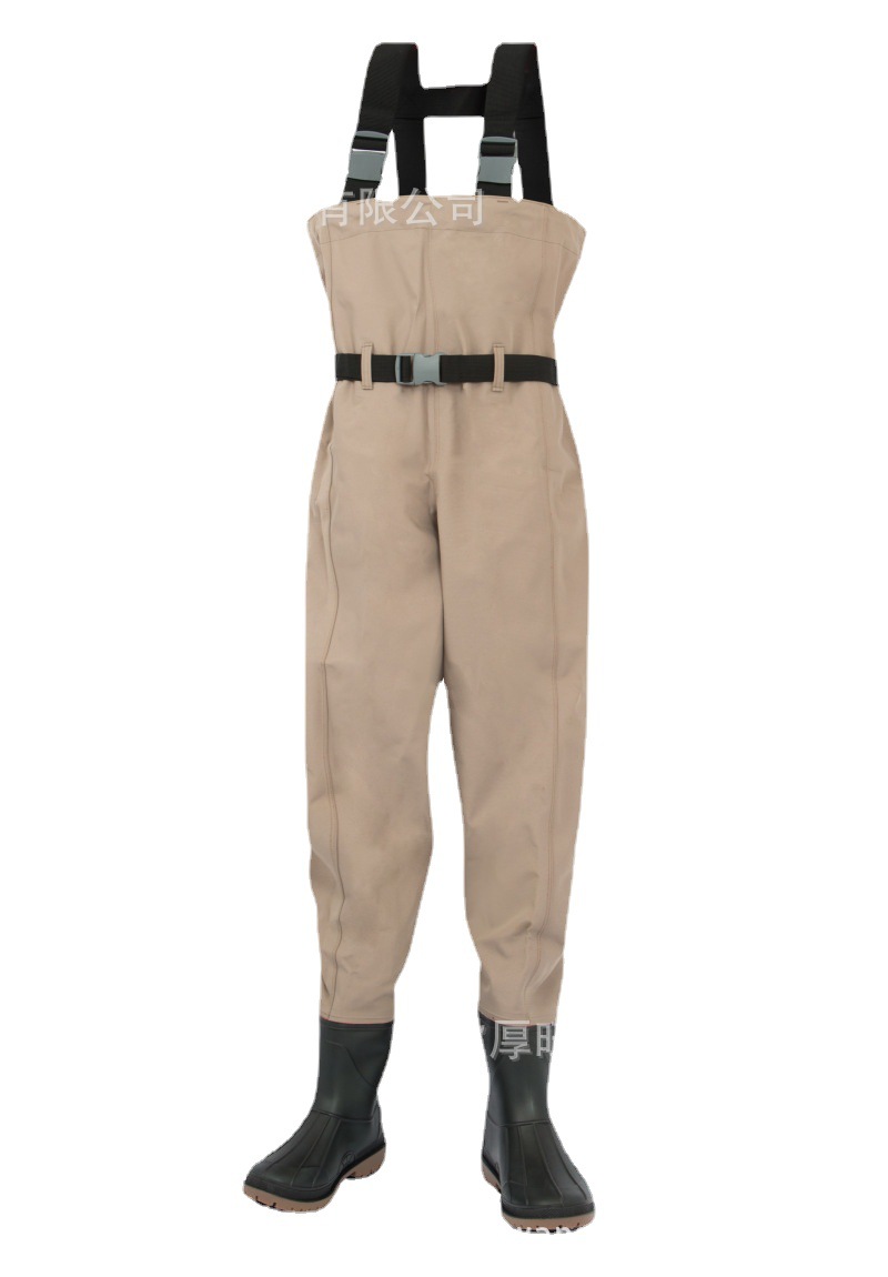 Thickened Half-Length One-Piece Nylon Waders, Fishing Suits, Wading Pants, Fishing Suits, Waterproof Pants, Fishing Pants, Water Fork Pants