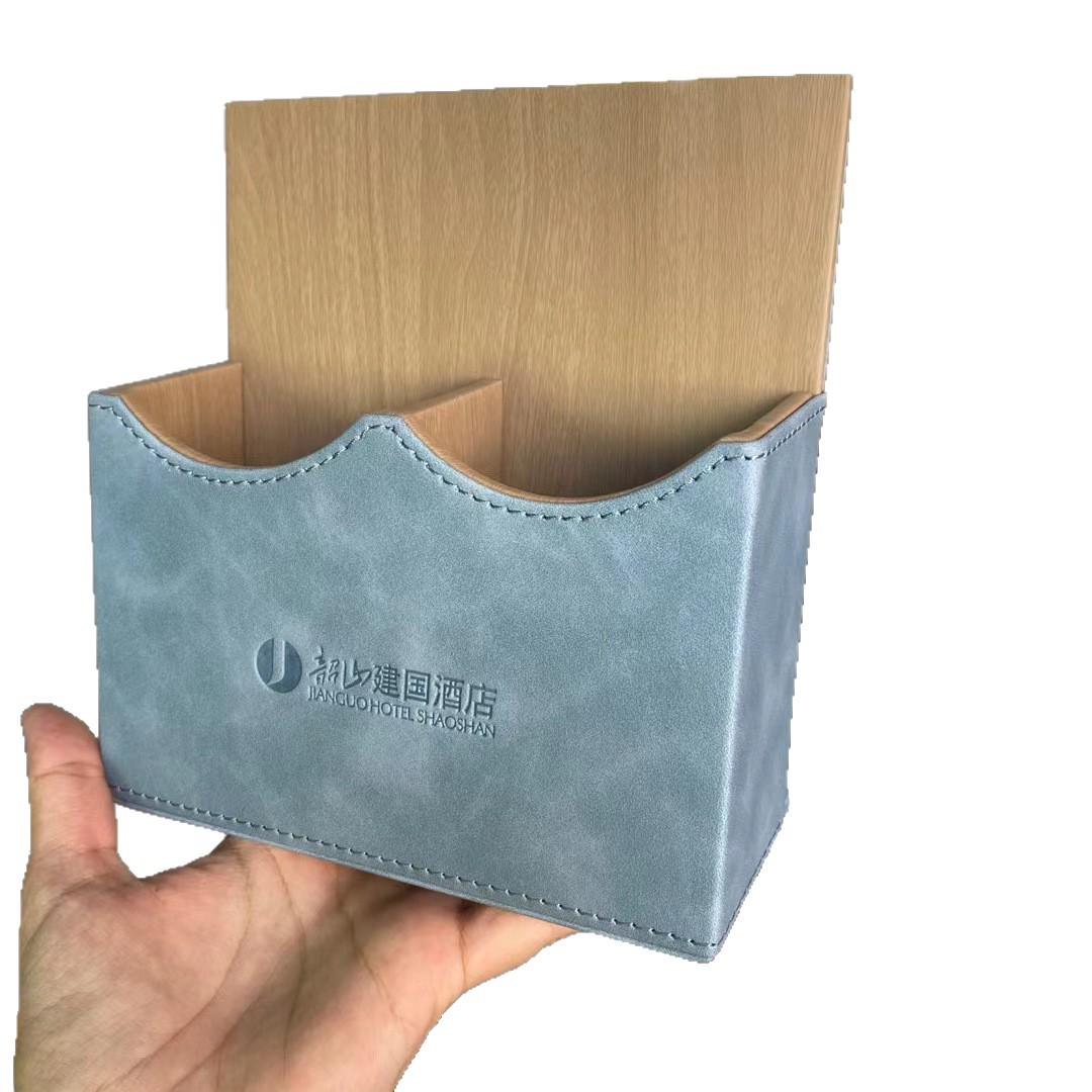 High-End Leather Drawer Consumables Box with Coaster Desktop Storage Box Hotel Room Toothbrush Box Toiletries Box