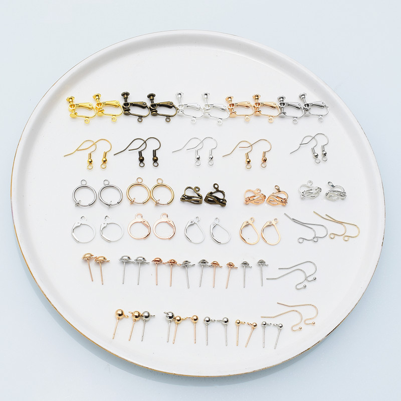 DIY серьги ювелирные аксессуары медно-покрытые цветосохраняющие ушные крючки домашние серьги полуфабрикаты для серег