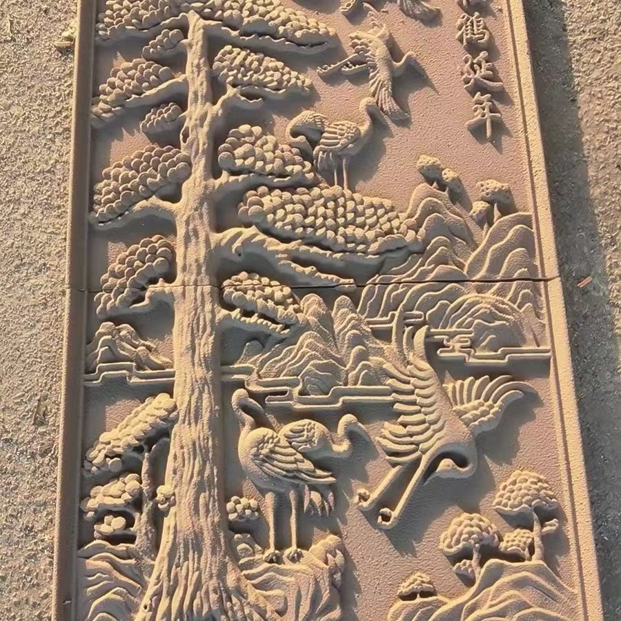 Eps Exterior Wall Relief Foam Mural Sandstone Flower Board High-Density Nailed Villa Carving Decoration