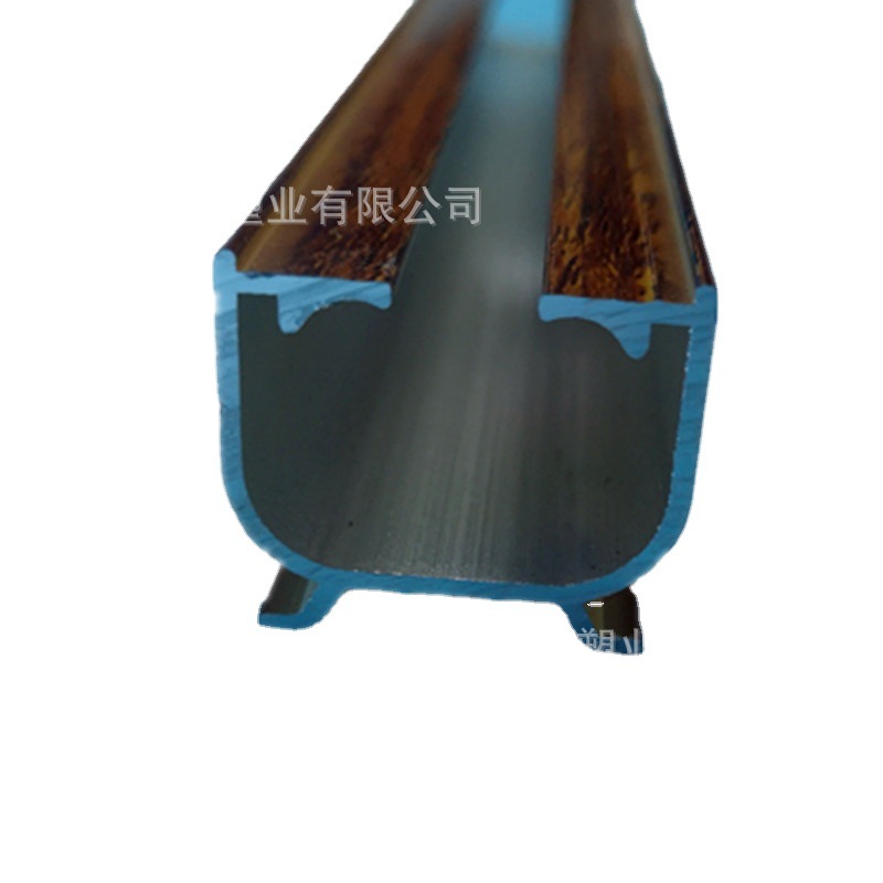 Aluminum Alloy Wood Grain Straight Rail Engineering Home Decoration Thickeneded Curtain Track