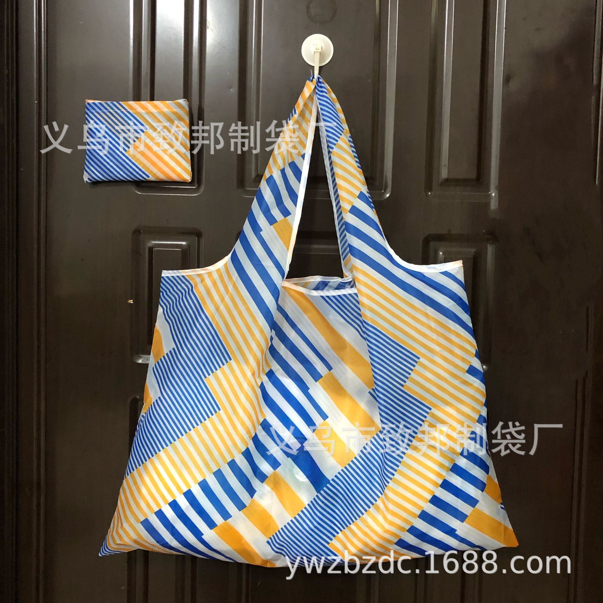 210D Oxford Fabric Square Tote Bag Nylon Eco-bag Foldable Portable Polyester Oversized Storage Shopping Bag