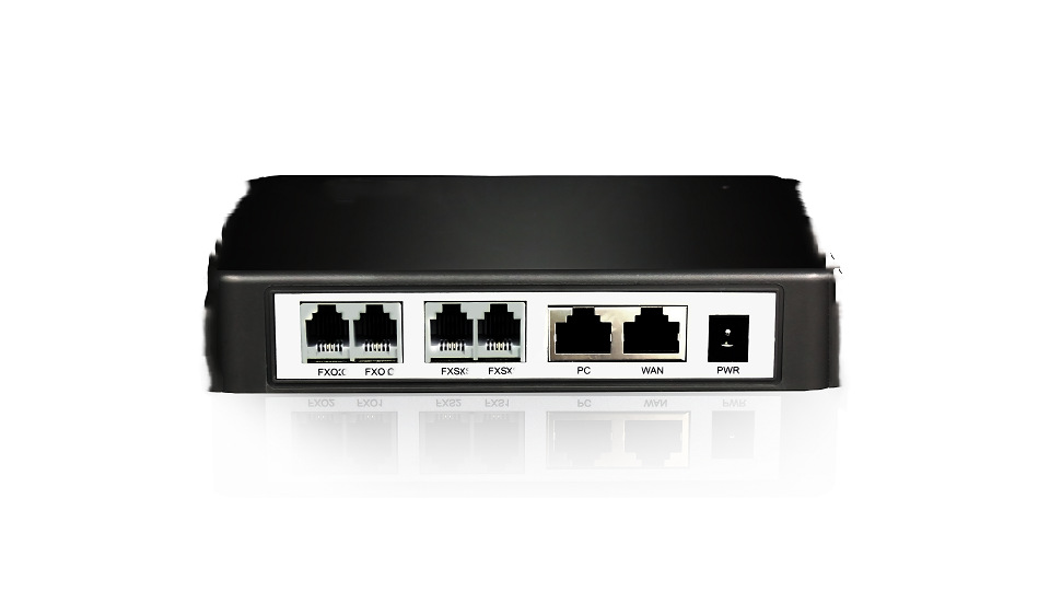 Fujian Xiamen физический магазин телефон двойной порт аналоговый голосовой шлюз общий телефон доступ IP сетевой адаптер