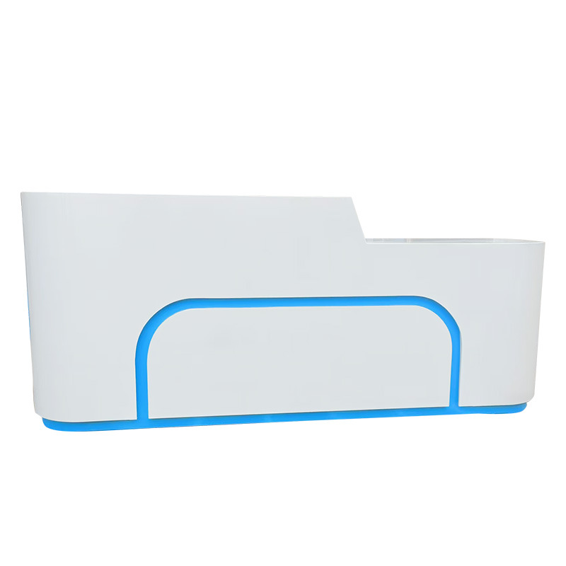 Customized Beauty Salon Bar Cashier Company Front Desk Hotel Lobby Semicircle Solid Wood Modern Simple Bar