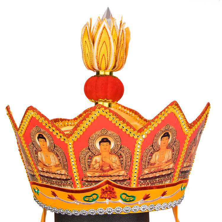 Monk Costume Tang Monk Hat Vairocana Hat Master Hat Surface Performance Washable Foldable Film Five Buddha Hat