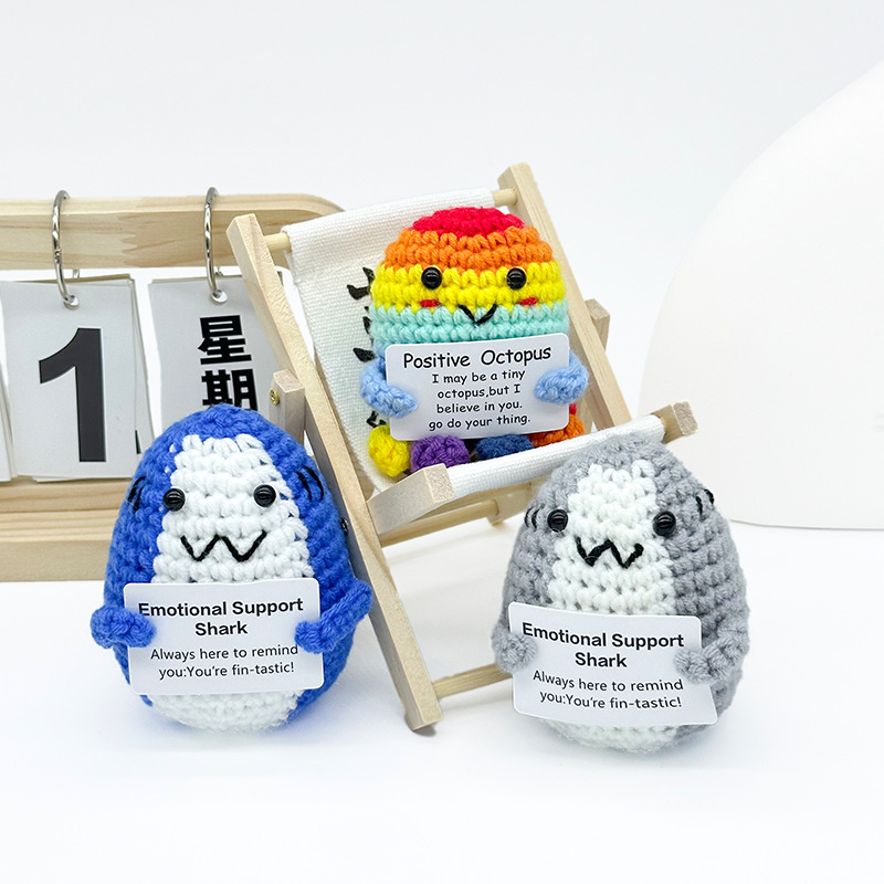 Cross-Border Finished Products Are Hot-Selling Handmade Crocheted Yarn Dolls for Emotional Support, Handmade Knitted Finished Products, Custom Knitted Dolls