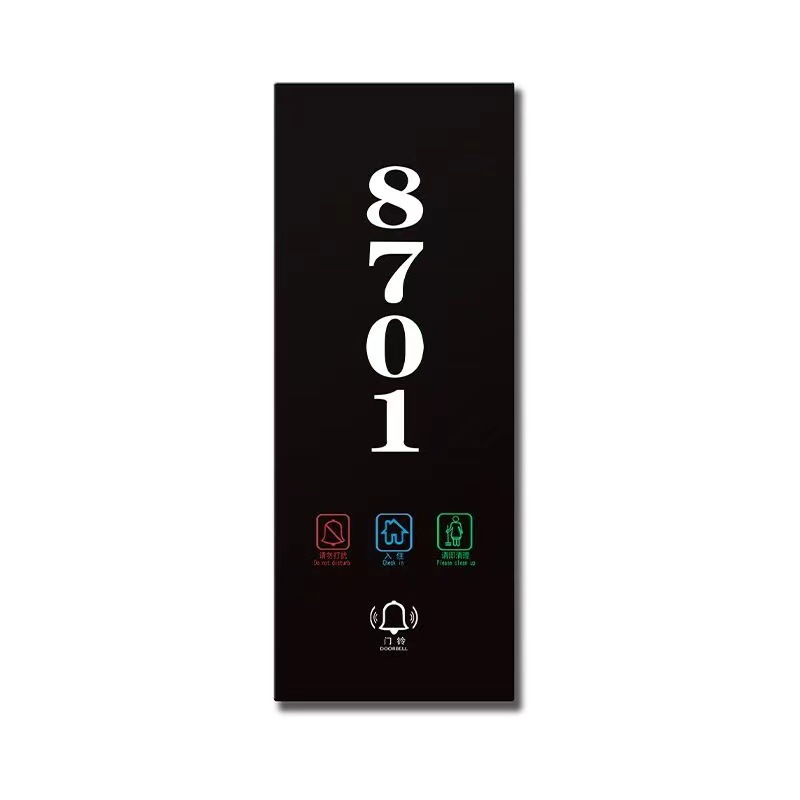 Hotel doorplate hotel apartment Club KTV box room number signboard led luminous touch electronic doorplate door Display