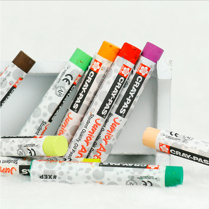 Japanese Sakura Cherry Blossom Oil Pastel Cherry Blossom Pigment Crayon Stick Primary School Student Painting Single Oil Pastel