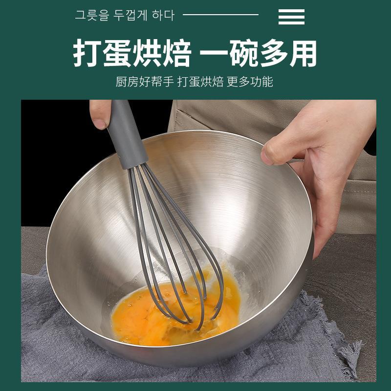 Stainless steel bowl Korean salad bowl multi-purpose dish bowl sand Bowl ins wind round bowl wholesale