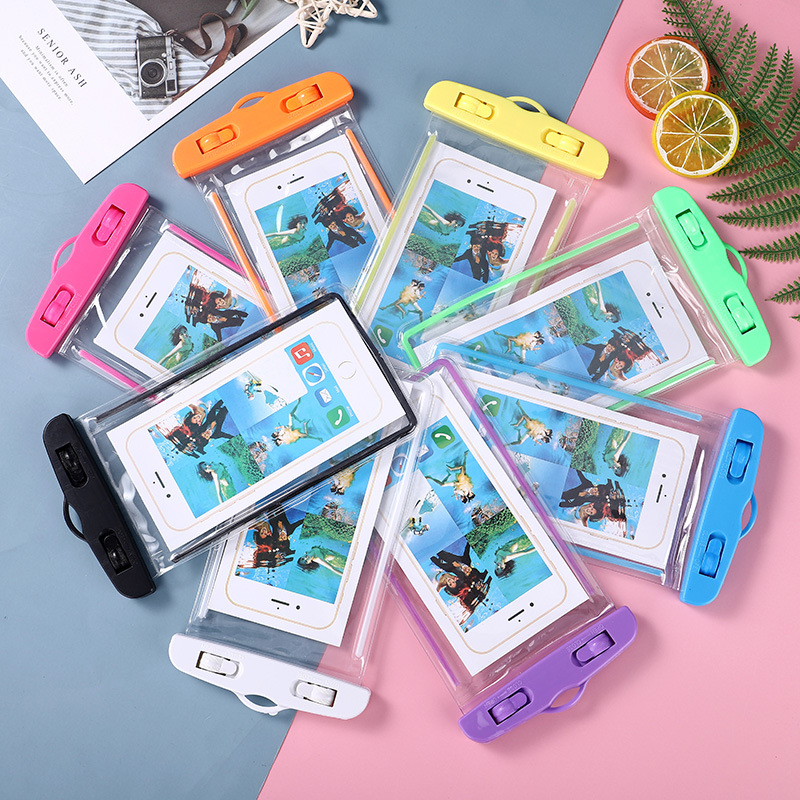 ПВХ светящийся водонепроницаемый чехол для мобильного телефона прозрачный флуоресцентный чехол для дайвинга с сенсорным экраном светящийся запечатанный водонепроницаемый мешок для плавания