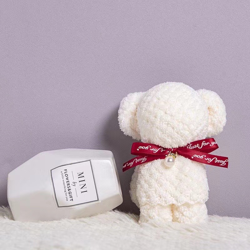 Bear Towel Wedding Accompanying Gift Big Happy Shop Small Square Towel Bridesmaid Return Gift Wedding Coral Fleece Towel