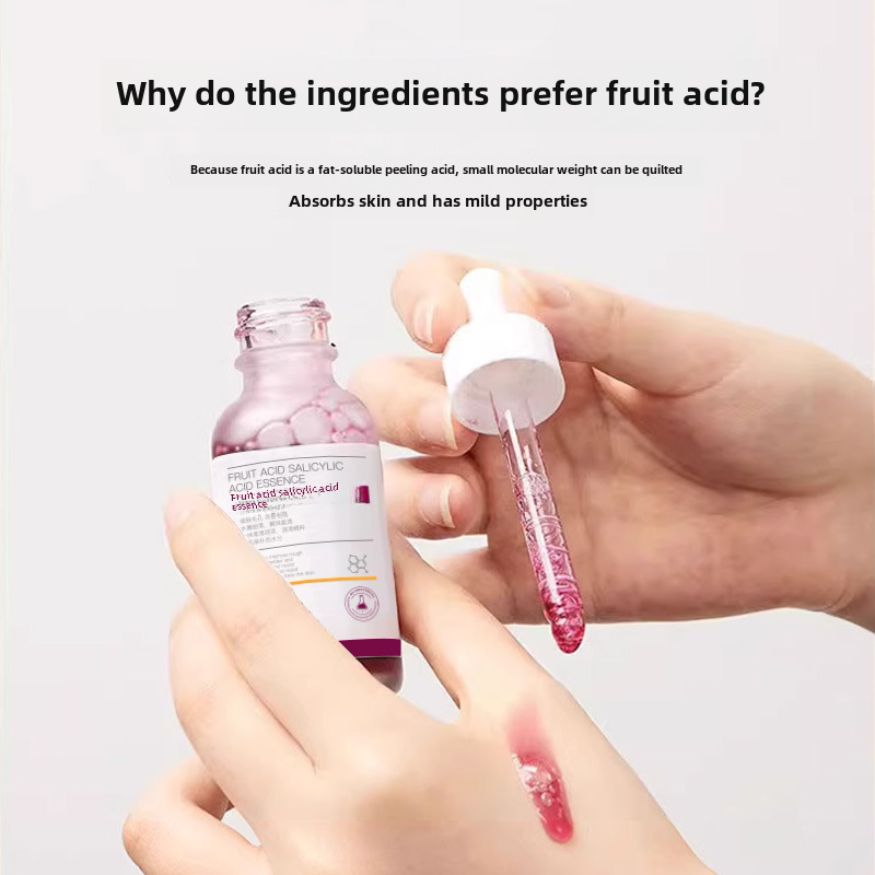 Zhenshy Fruit Acid Salicylic Acid Essence Removes Acne, Softens Cuticles, Apple Acid, Refines Pores, Hydrates and Moisturizes