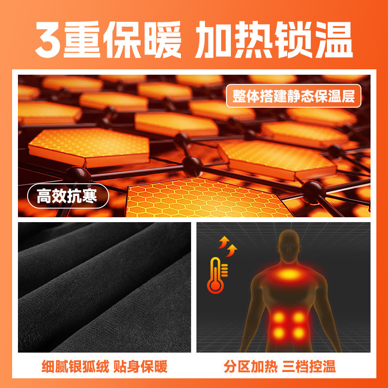 Jiadiani Heating Vest Intelligent Heating Electric Heating Vest Charging Winter Warm Clothes Fishing Cold-Proof Clothing Men's Style