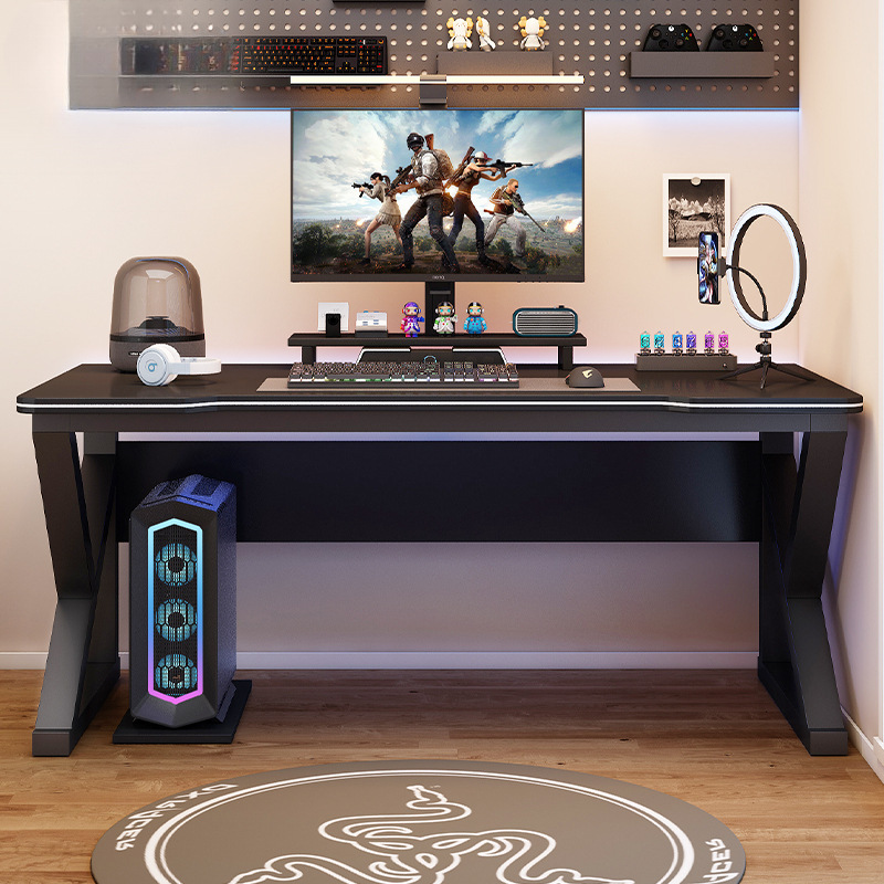 E-Sports Table Computer Table Simple Desktop Home Thickened Back Panel Stable Support Simple Table Home Work Desk New